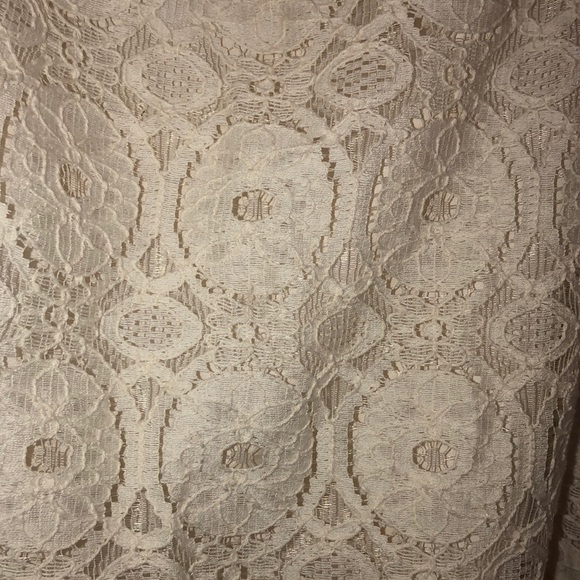 Cream One Shoulder Lace Dress - Picture 2 of 2